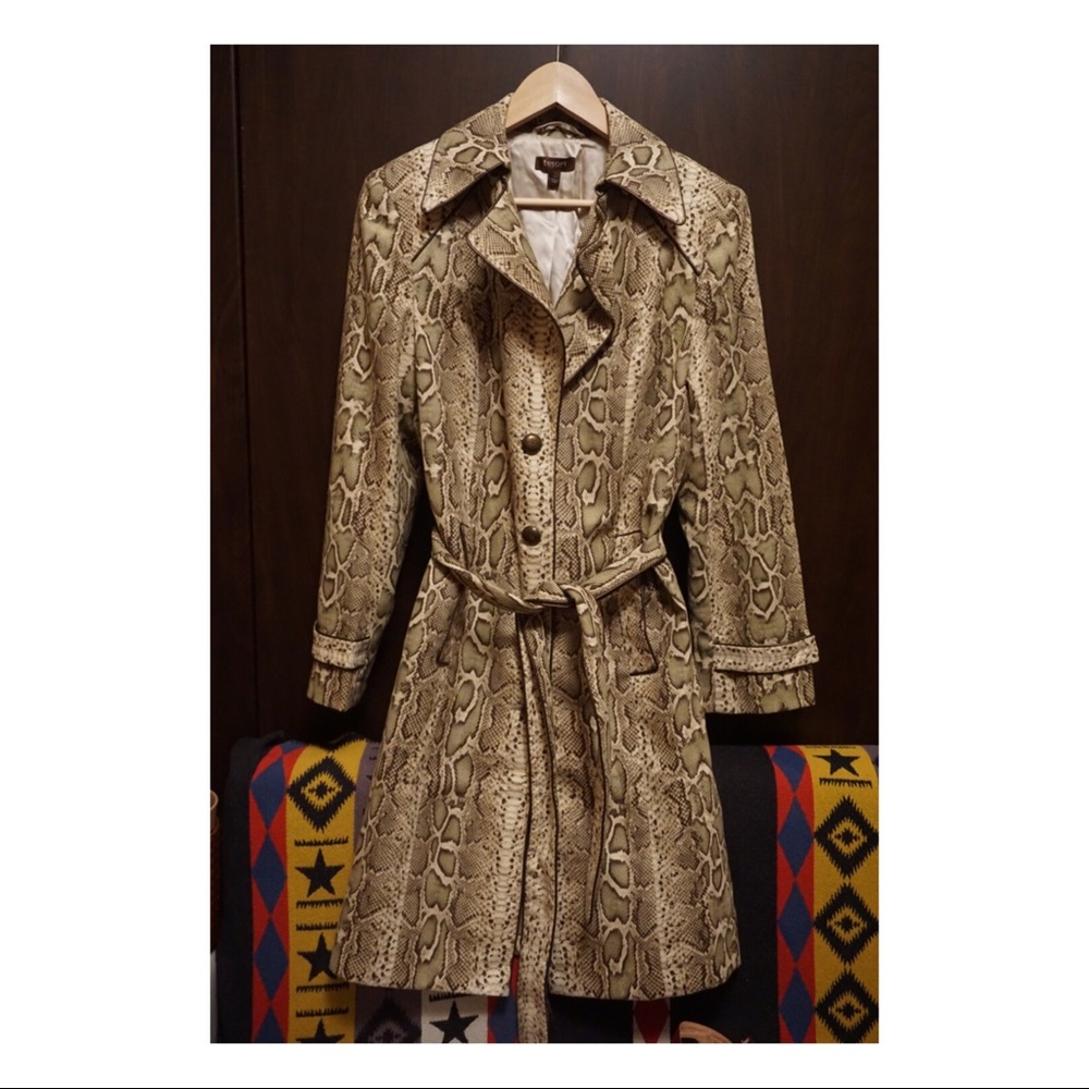 Tesori Snakeskin Trench Coat - Mint Condition